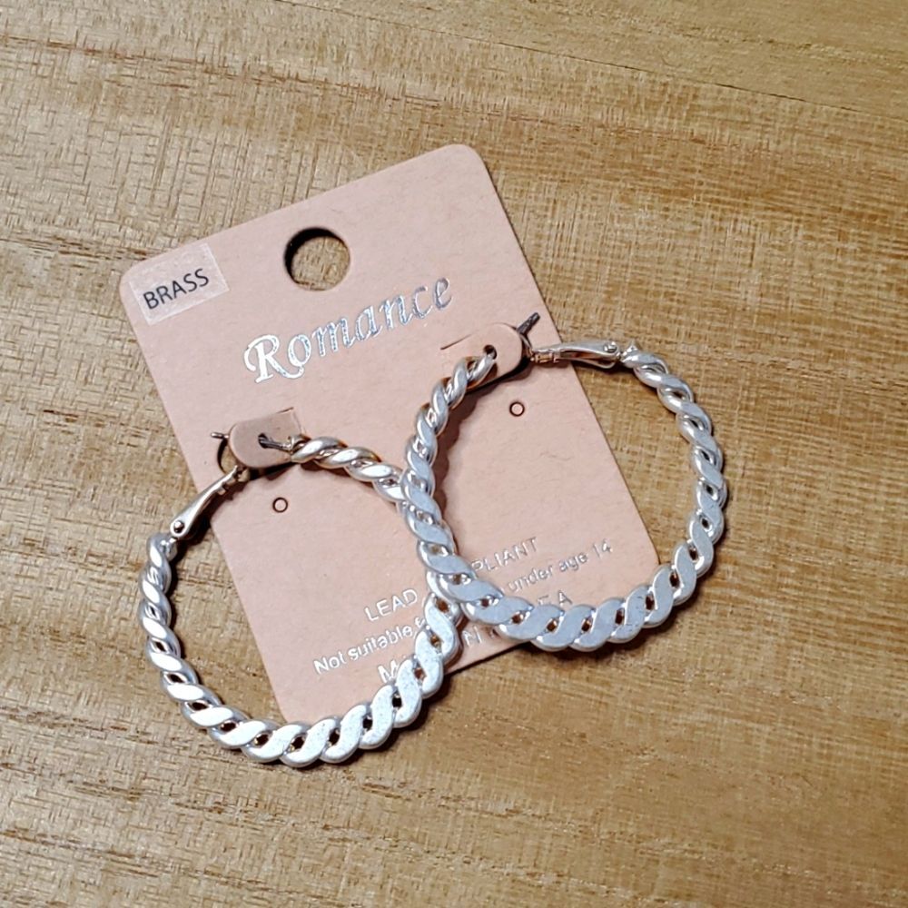 Romance Silver Hoop Earring